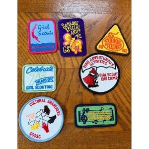 Vintage Girl Scouts Patches | Early 1980-1990 | 7 Unused